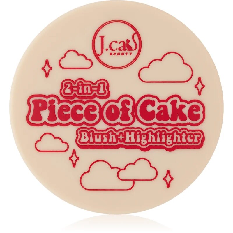 J.Cat Beauty 2 In 1 Piece Of Cake élénkítő arcpirosító árnyalat Cherry Sweet 12.1 g