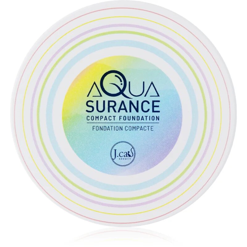 J.Cat Beauty Aquasurance kompakt púderes alapozó közepes vagy teljes fedésért árnyalat 102 Natural 9 g