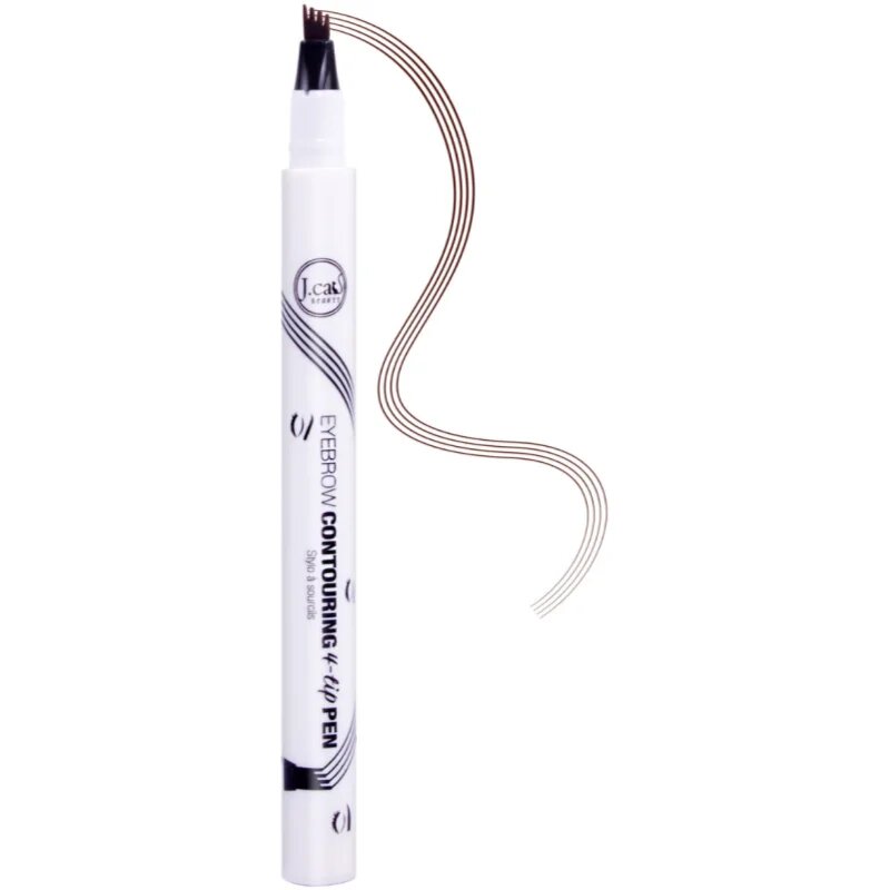J.Cat Beauty Eyebrow Countouring 4-tip Pen tartós filc szemöldökre árnyalat 103 Espresso 1.5 g