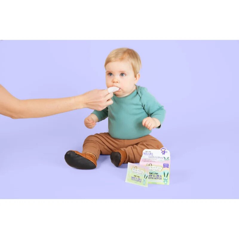Jack N’ Jill Natural nedves törlőkendők a fogak és a fogíny védelmére 25 db