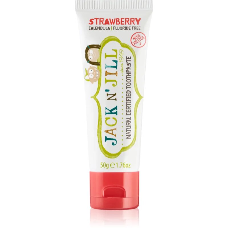 Jack N’ Jill Natural természetes fogkrém gyermekeknek íz Strawberry 50 g