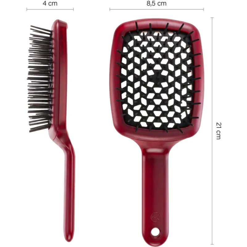 Janeke Curvy "M" Vented Brush lapos kefe a hajformázáshoz melyhez magas hőfokot használunk 21 x 85 x 4 cm Green 1 db
