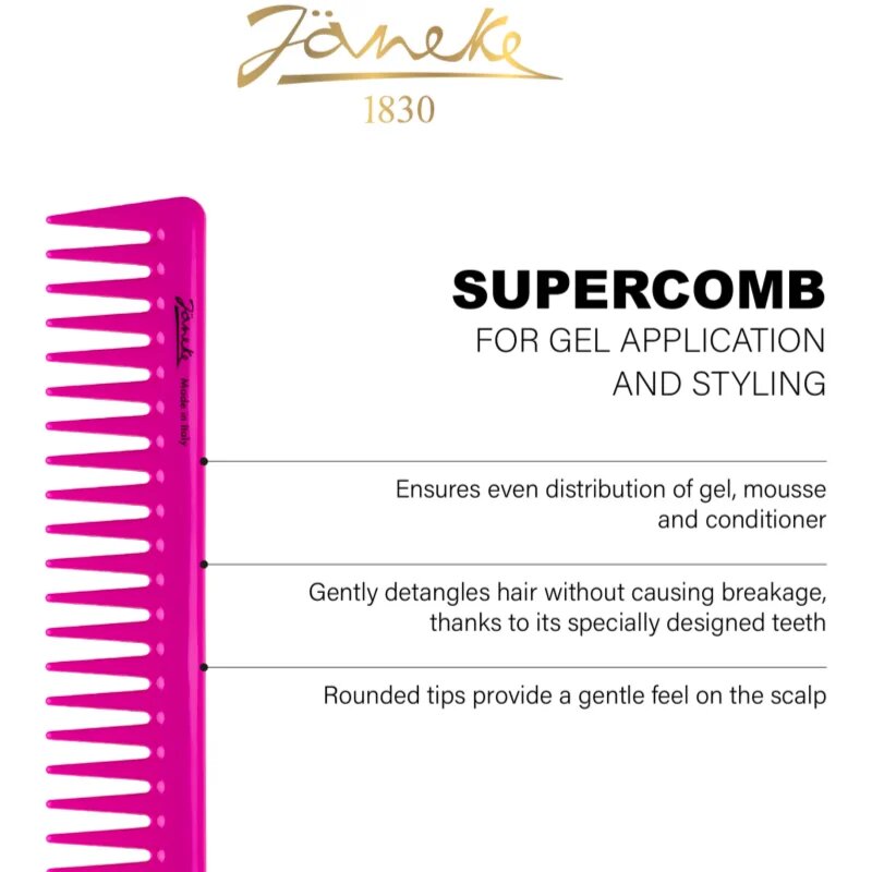 Janeke Supercomb For Gel Application and Styling kefe gélek felviteléhez 1 db