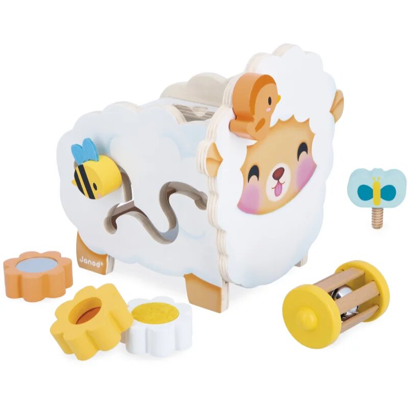 Janod Multi-Activity Sheep interaktív játék fából készült 12m+ 1 db