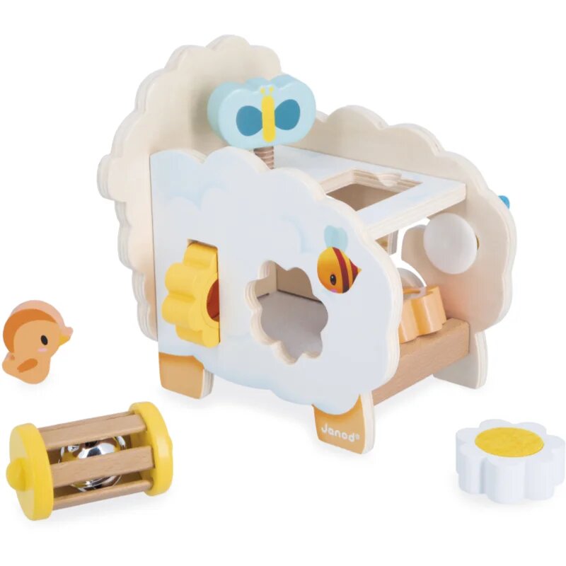 Janod Multi-Activity Sheep interaktív játék fából készült 12m+ 1 db