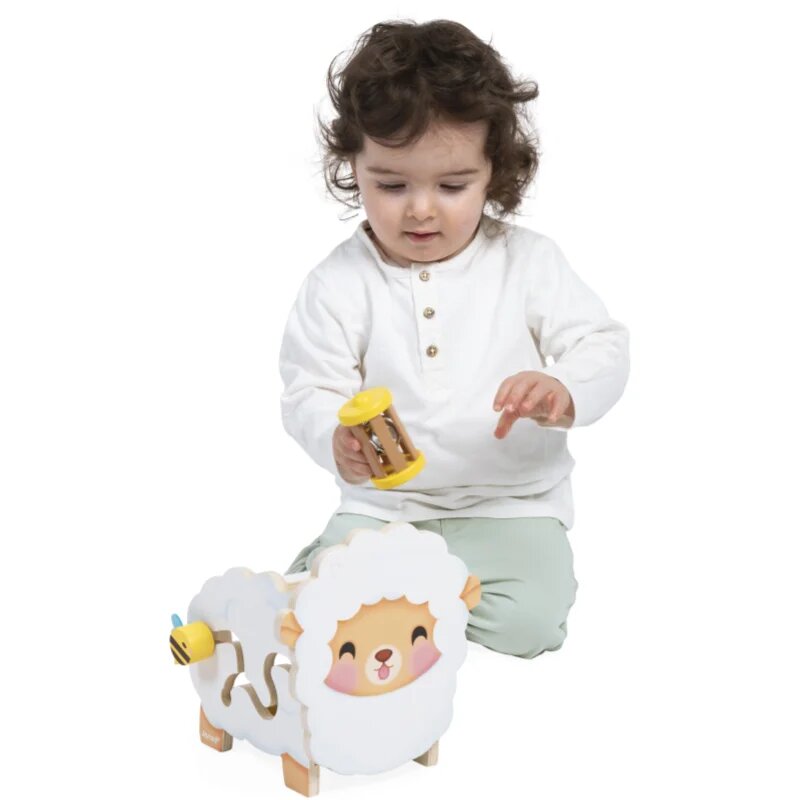 Janod Multi-Activity Sheep interaktív játék fából készült 12m+ 1 db