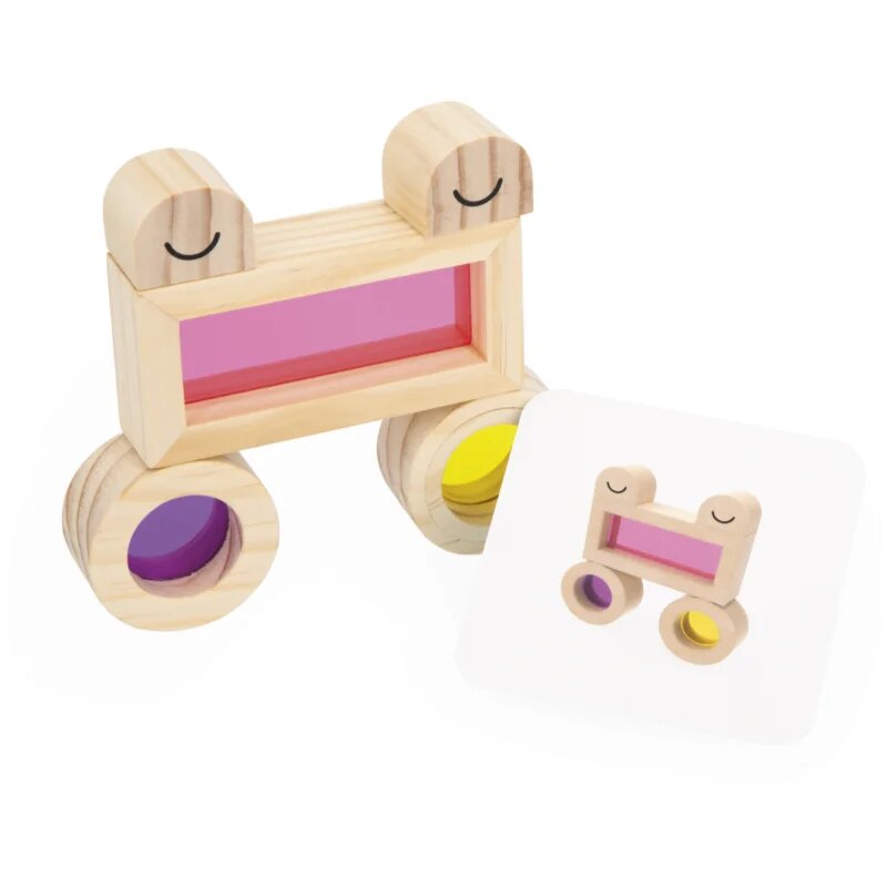 Janod Sensory Game Translucent Blocks interaktív játék 12m+ 12 db