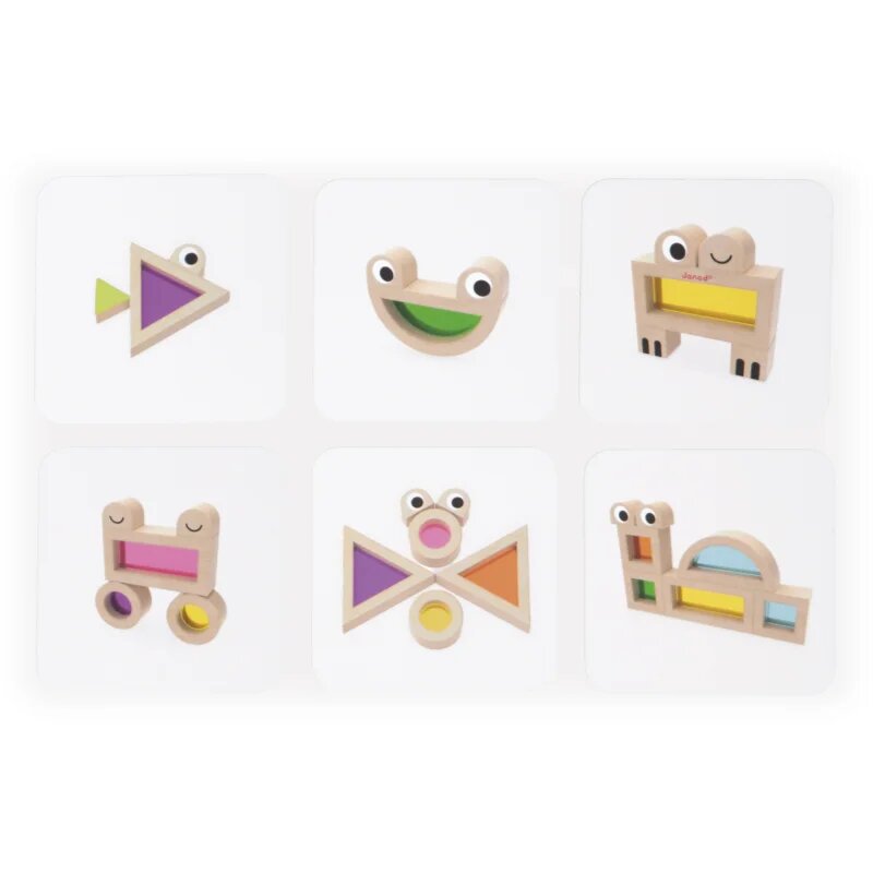 Janod Sensory Game Translucent Blocks interaktív játék 12m+ 12 db
