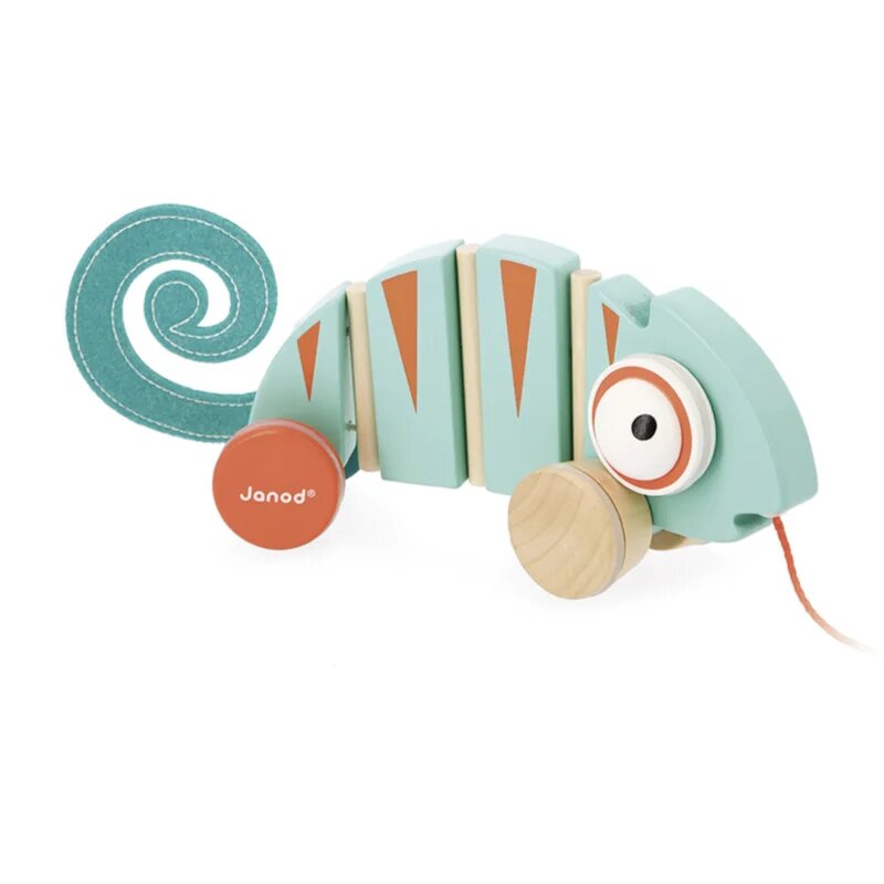 Janod Tropik Pull-Along Chameleon húzogatós játék 12m+ 1 db