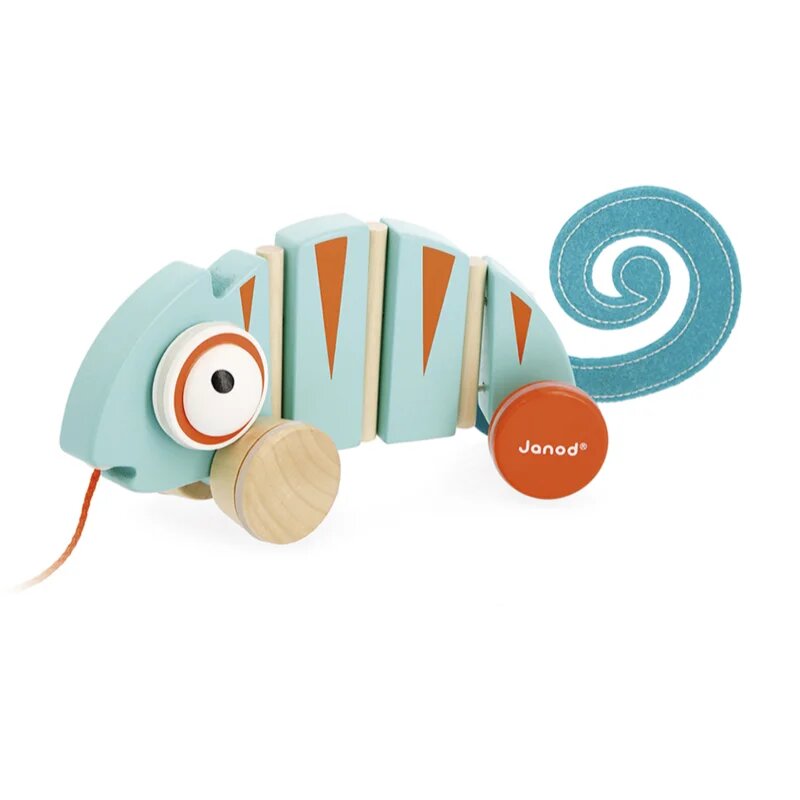Janod Tropik Pull-Along Chameleon húzogatós játék 12m+ 1 db
