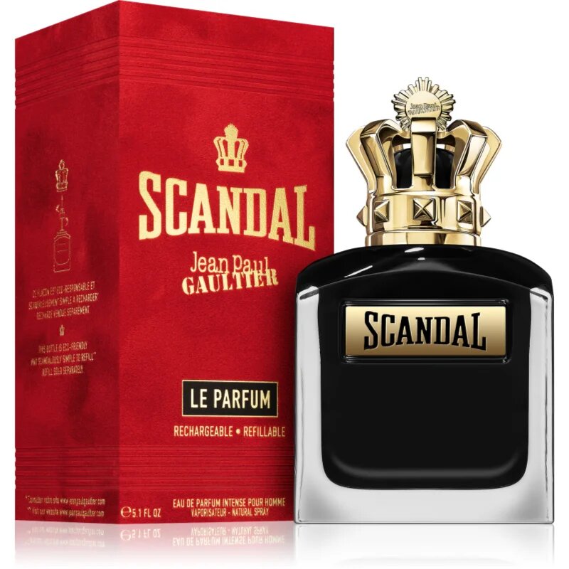 Jean Paul Gaultier Scandal Pour Homme Le Parfum Eau de Parfum utántölthető uraknak 150 ml