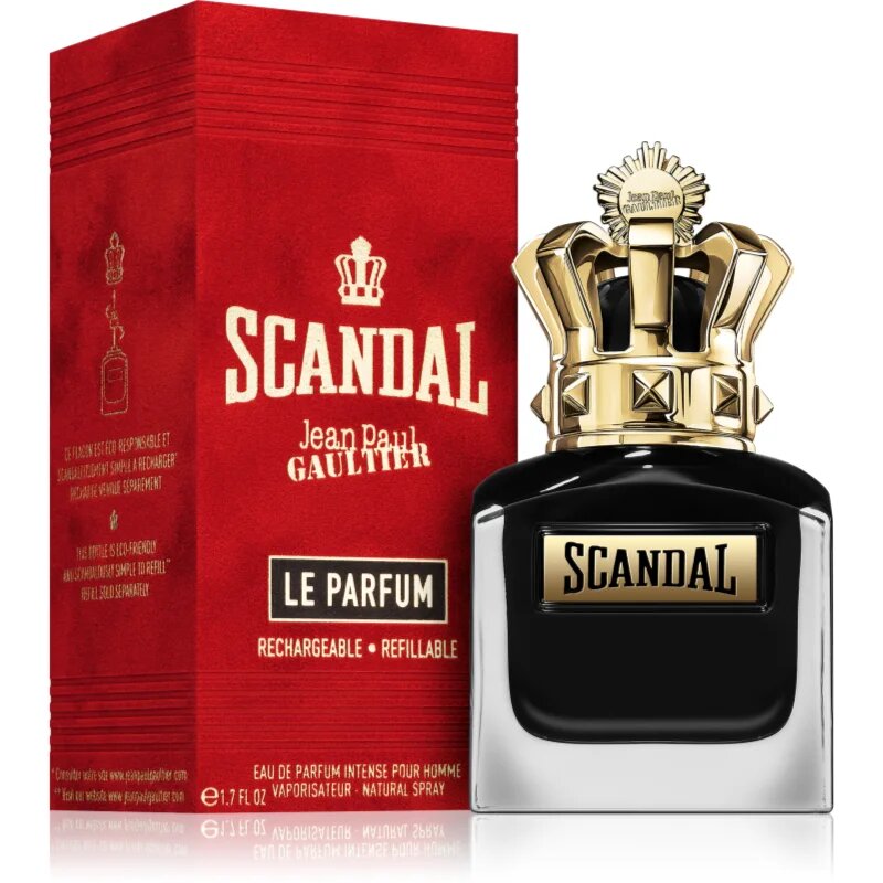 Jean Paul Gaultier Scandal Pour Homme Le Parfum Eau de Parfum utántölthető uraknak 50 ml