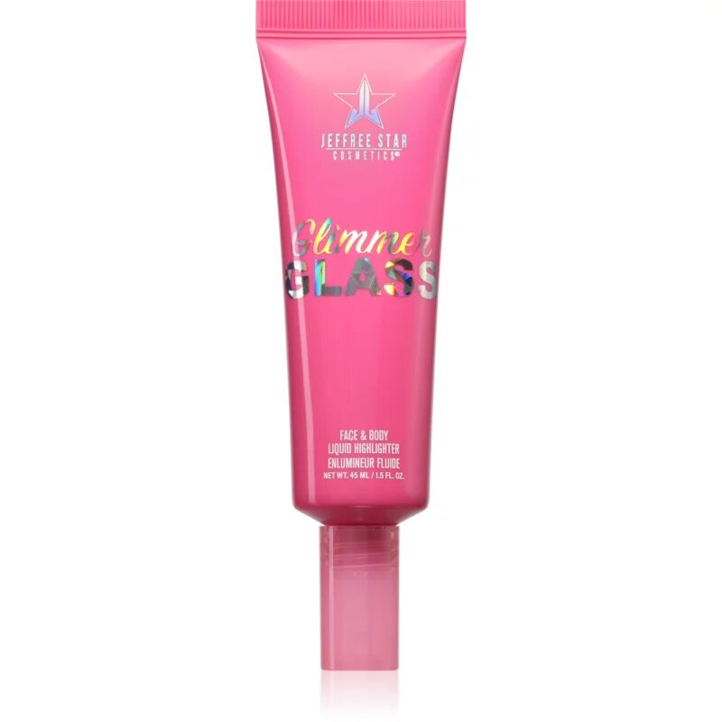 Jeffree Star Cosmetics Glimmer Glass Face & Body Highlighter folyékony bőrélénkítő testre és arcra árnyalat Diamond In The Muff 45 ml