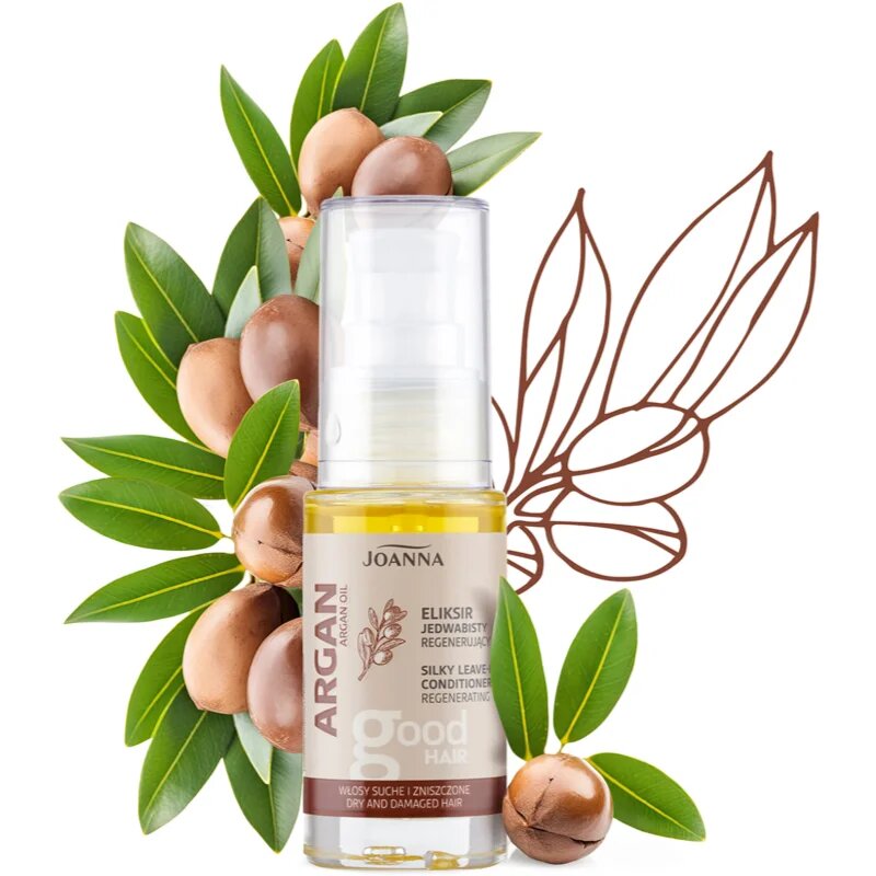 Joanna Argan Oil leöblítést nem igénylő regeneráló kondicionáló száraz és sérült hajra 25 ml