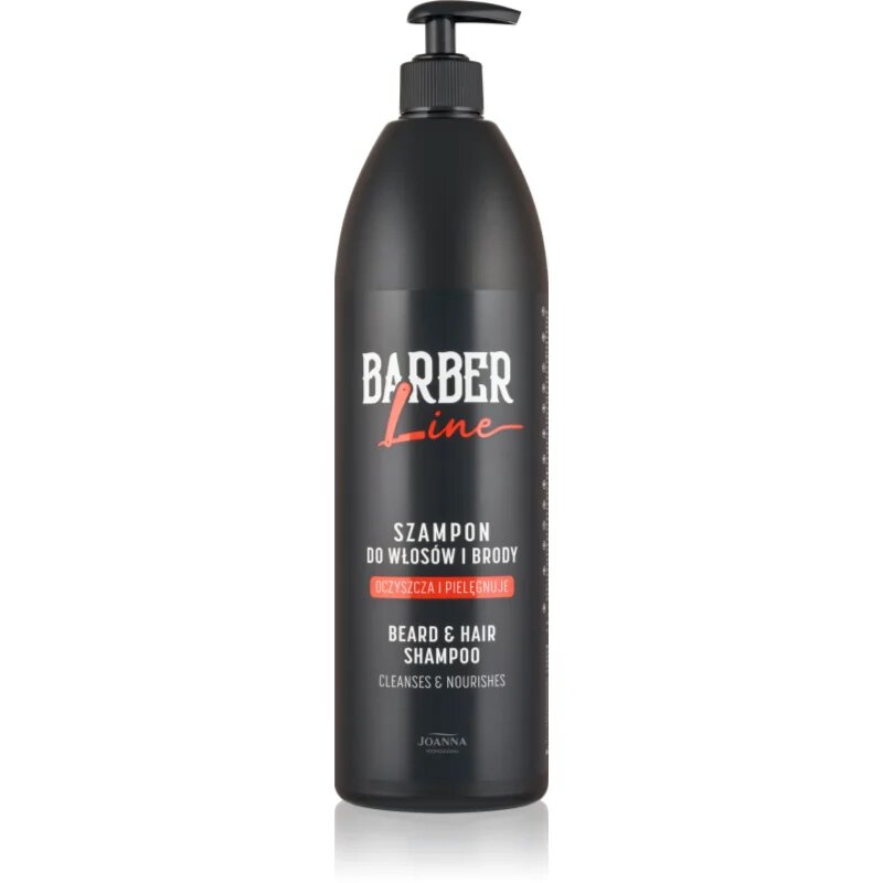 Joanna Barber Line Beard and Hair Shampoo sampon hajra és szakállra uraknak 1000 ml