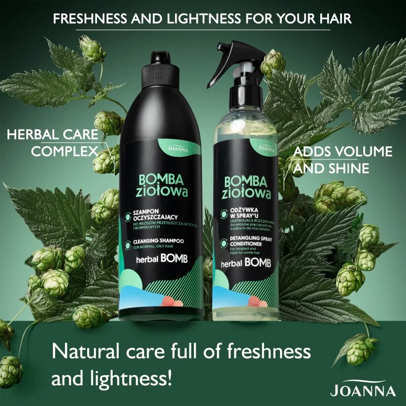 Joanna Herbal Bomb Detangling Spray Conditioner spray a könnyű kifésülésért 300 ml