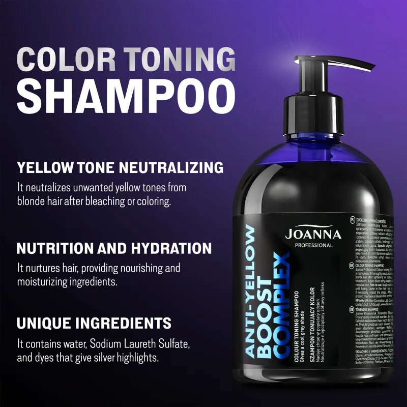 Joanna Professional Color Boost Complex revitalizáló sampon szőke és ősz hajra 500 g