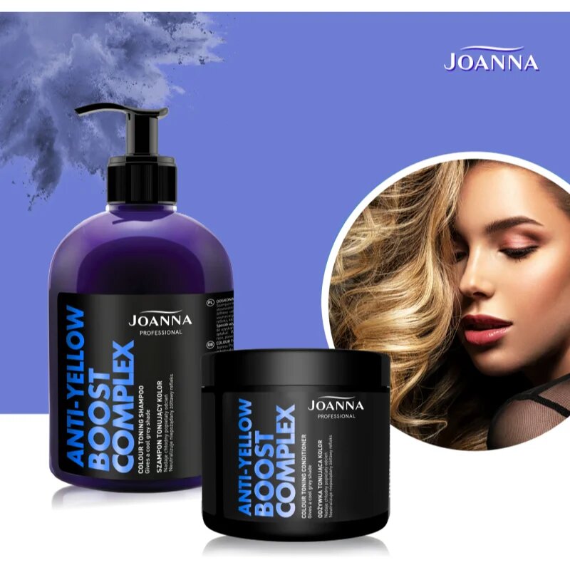 Joanna Professional Color Boost Complex revitalizáló sampon szőke és ősz hajra 500 g