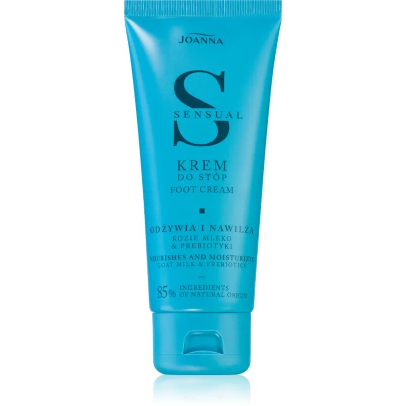 Joanna Sensual Foot Cream hidratáló és tápláló krém lábakra Goat Milk & Prebiotics 100 g