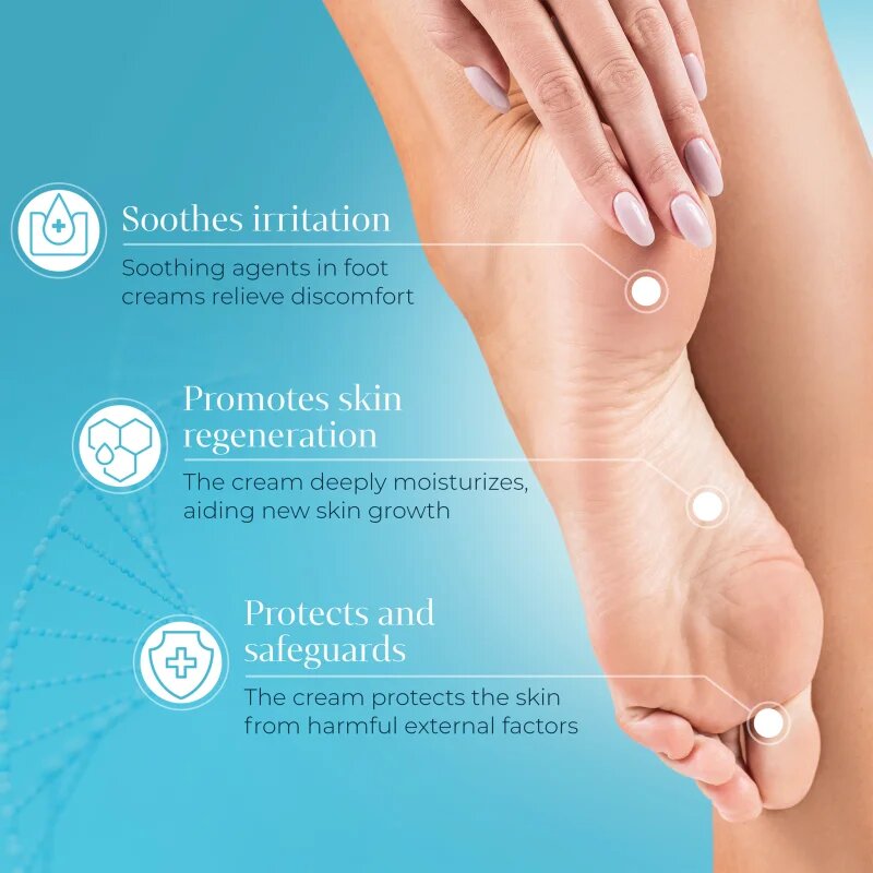 Joanna Sensual Foot Cream hidratáló és tápláló krém lábakra Goat Milk & Prebiotics 100 g
