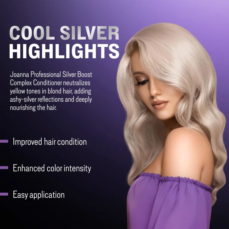Joanna Silver Boost Complex lila kondicionáló semlegesíti a sárgás tónusokat 500 g