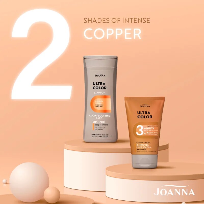 Joanna Ultra Color Cooper Shades 3 Minutes haj maszk a vörös árnyalatú hajra 100 g