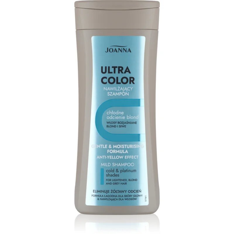 Joanna Ultra Color lila sampon semlegesíti a sárgás tónusokat 200 ml