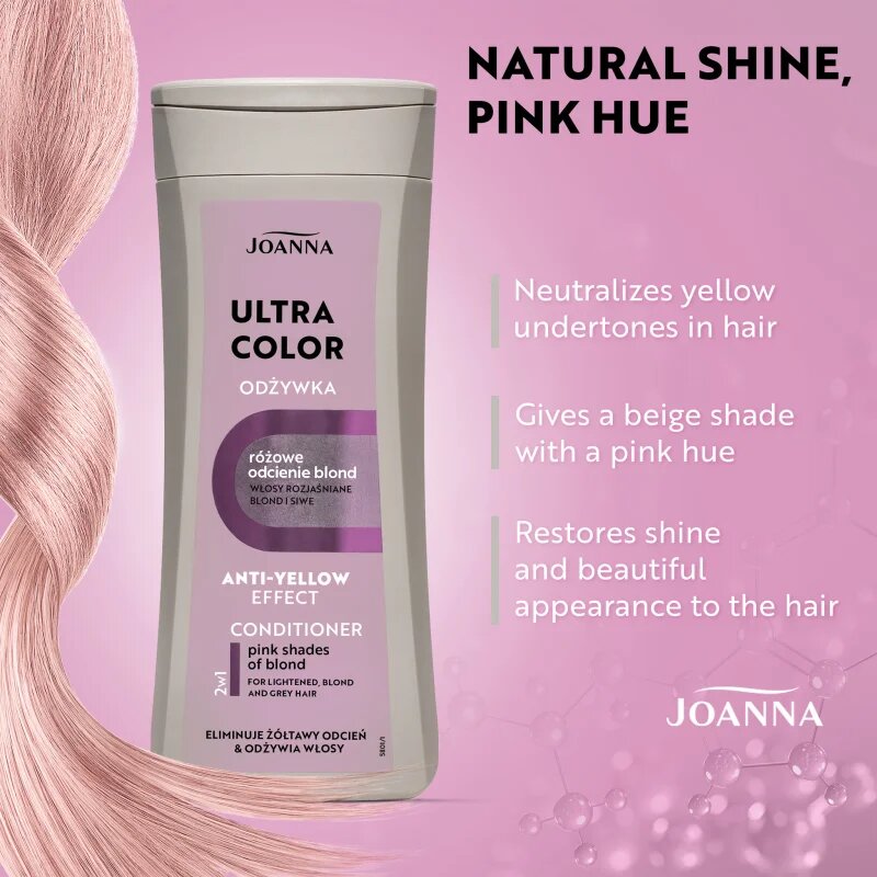 Joanna Ultra Color tonizáló kondicionáló árnyalat Pink 200 ml