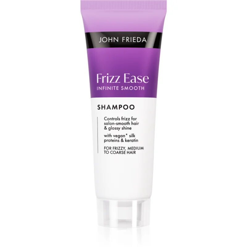 John Frieda Frizz Ease Infitine Smooth Shampoo finom állagú tisztító sampon hajegyenesítésre 75 ml