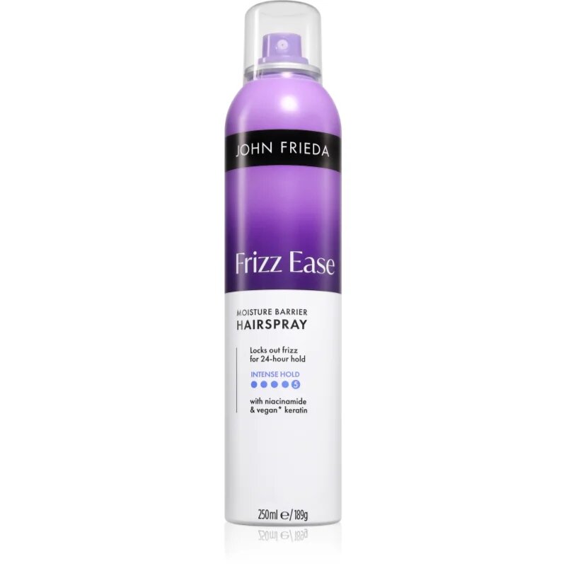 John Frieda Frizz Ease Moisture Barrier Hairspray erős hajlakk ellenáll a levegő nedvességének 250 ml