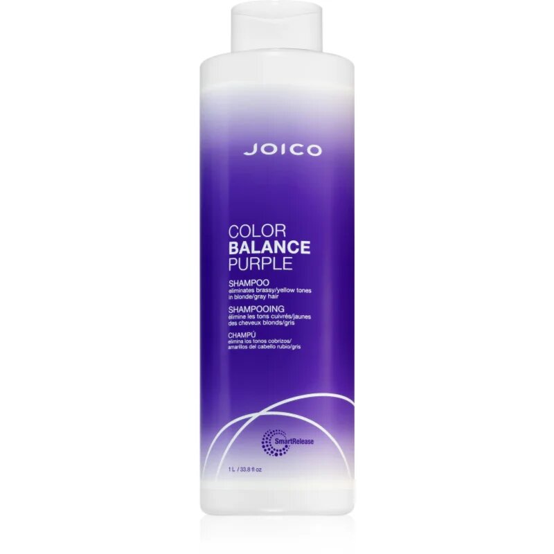 Joico Color Balance Purple Shampoo lila sampon semlegesíti a sárgás tónusokat 1000 ml