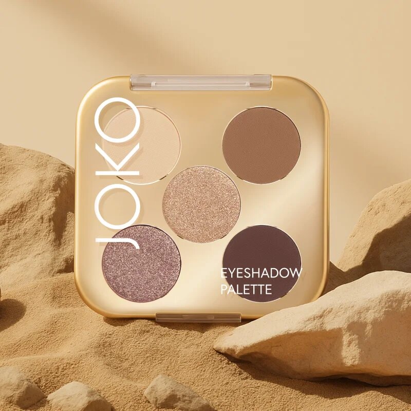 JOKO Eyeshadow Palette 5 színt tartalmazó szemhéjfesték paletta árnyalat Sparkling Sands 7 g