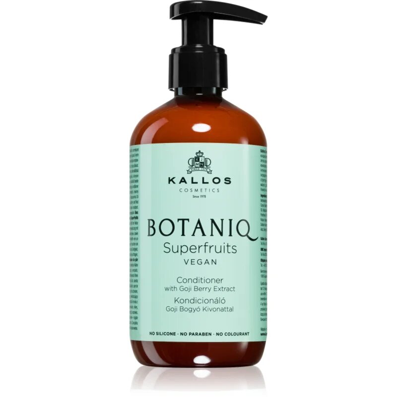 Kallos Botaniq Superfruits erősítő kondicionáló növényi kivonatokkal szulfát és parabén nélkül 300 ml