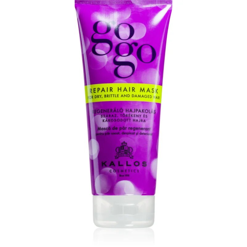 Kallos Gogo regeneráló maszk száraz és sérült hajra 200 ml