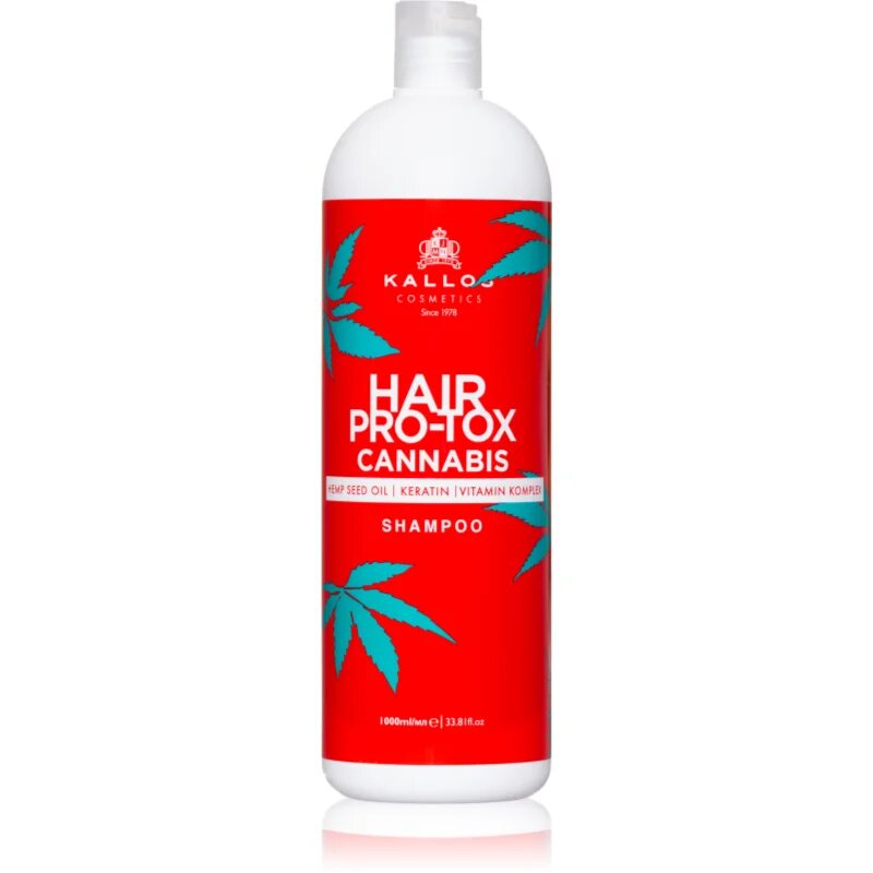 Kallos Hair Pro-Tox Cannabis regeneráló sampon kender olajjal 1000 ml