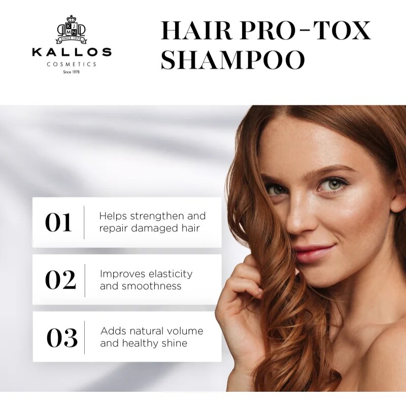 Kallos Hair Pro-Tox keratinos sampon száraz és sérült hajra 500 ml