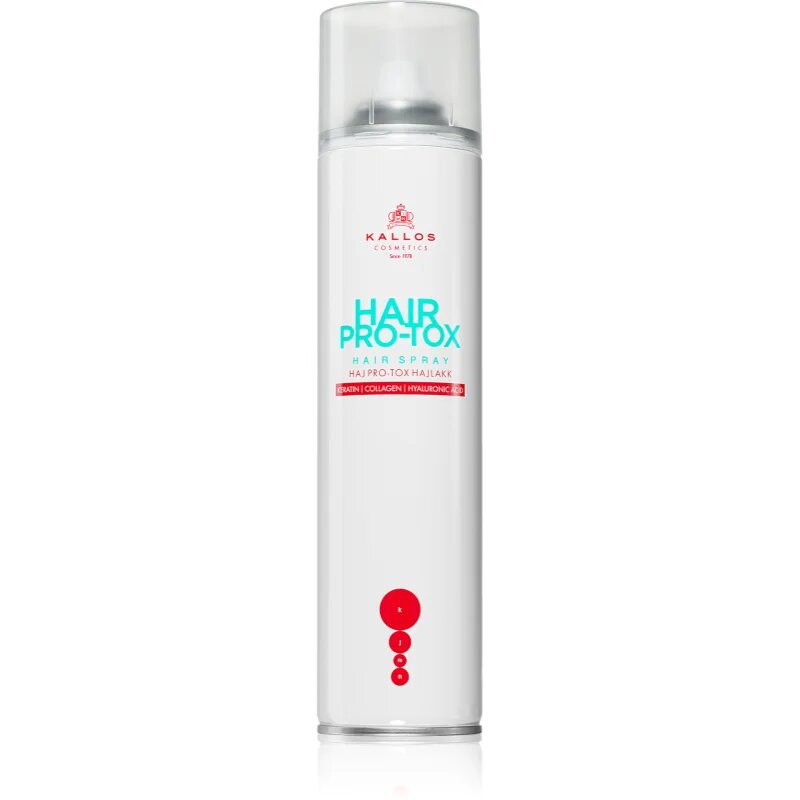 Kallos Hair Pro-Tox lakk száraz és sérült hajra 400 ml
