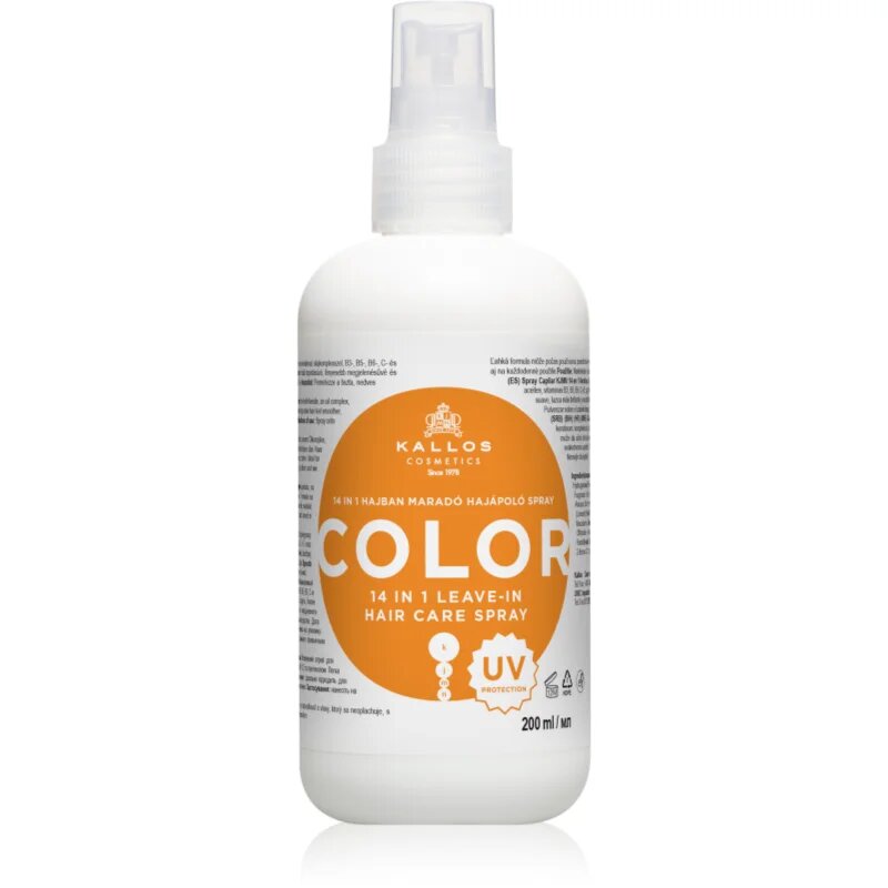 Kallos KJMN Color leöblítést nem igénylő spray UV faktorral 200 ml