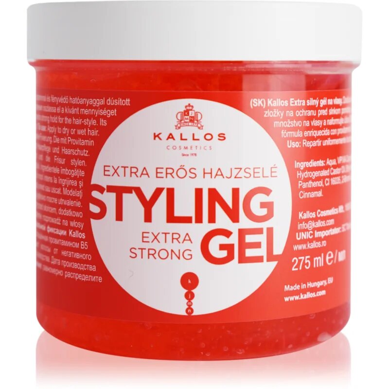 Kallos KJMN Extra Strong Styling Gel extra erős gél hajra 275 ml