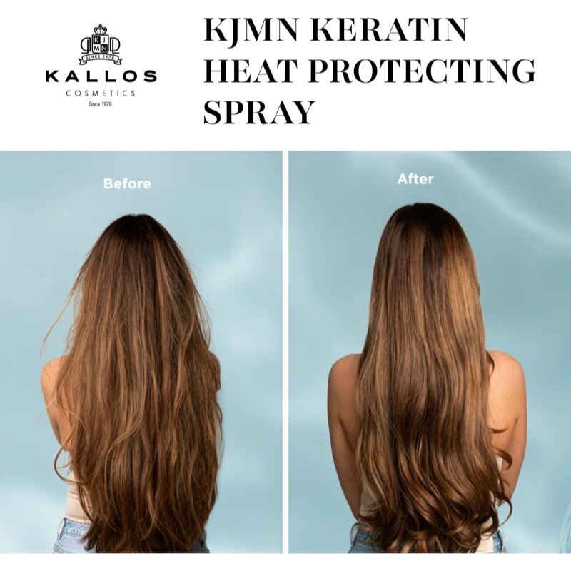 Kallos KJMN Keratin védő spray a hajformázáshoz melyhez magas hőfokot használunk 200 ml