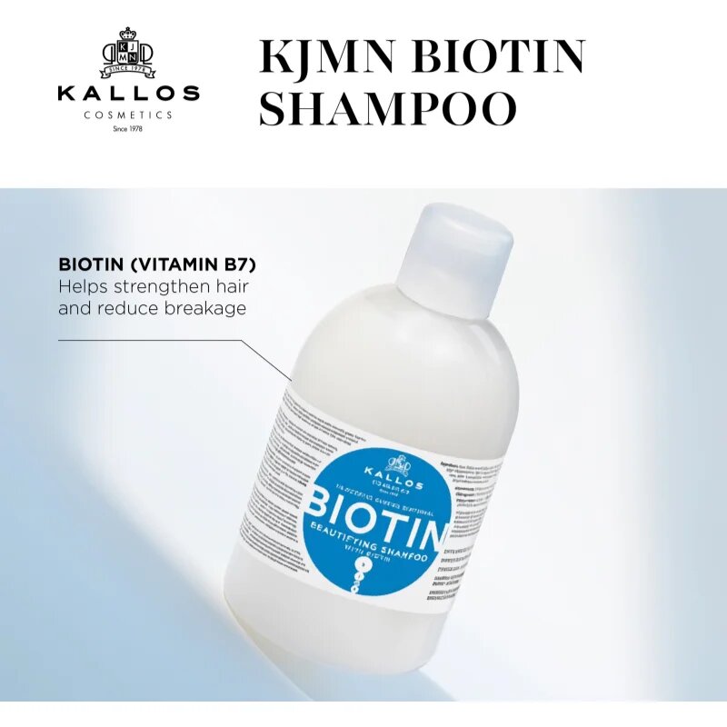 Kallos KJMN Professional Biotin sampon a gyengéd vékony és rakoncátlan hajra 1000 ml