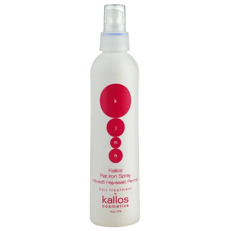 Kallos KJMN Professional Flat Iron Spray védő spray a hajformázáshoz melyhez magas hőfokot használunk 200 ml
