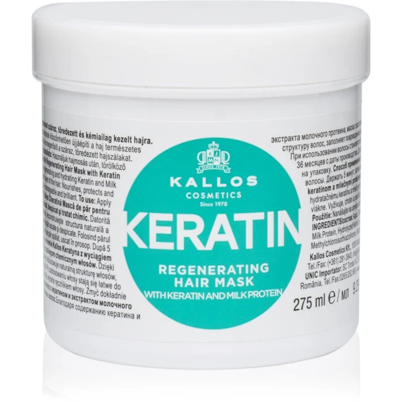 Kallos KJMN Professional Keratin haj maszk keratinnal 275 ml