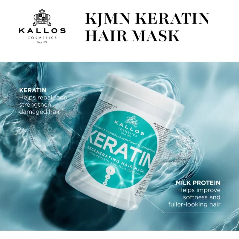 Kallos KJMN Professional Keratin haj maszk keratinnal 275 ml