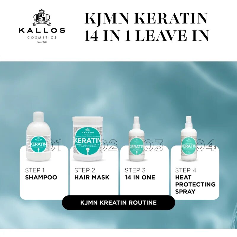 Kallos KJMN Professional Keratin leöblítést nem igénylő spray hajra 200 ml