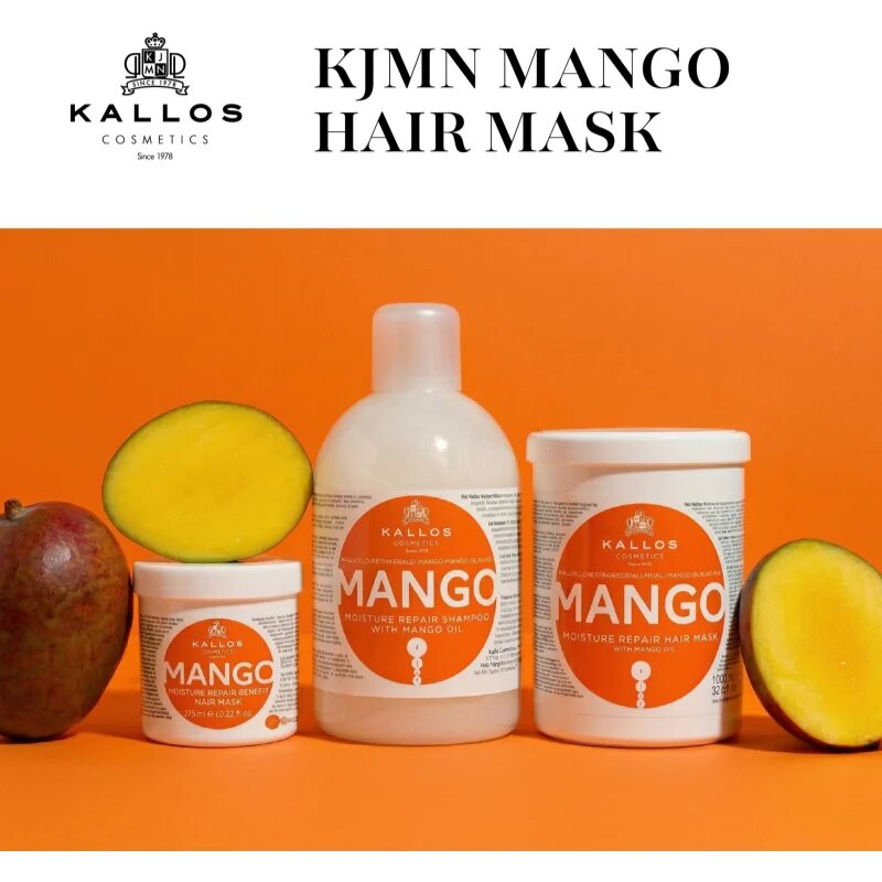 Kallos KJMN Professional Mango erősítő maszk mangó olajjal 1000 ml