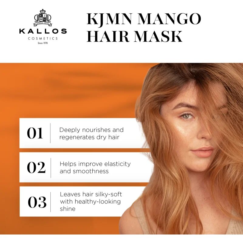 Kallos KJMN Professional Mango erősítő maszk mangó olajjal 275 ml