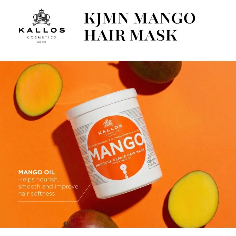 Kallos KJMN Professional Mango erősítő maszk mangó olajjal 275 ml