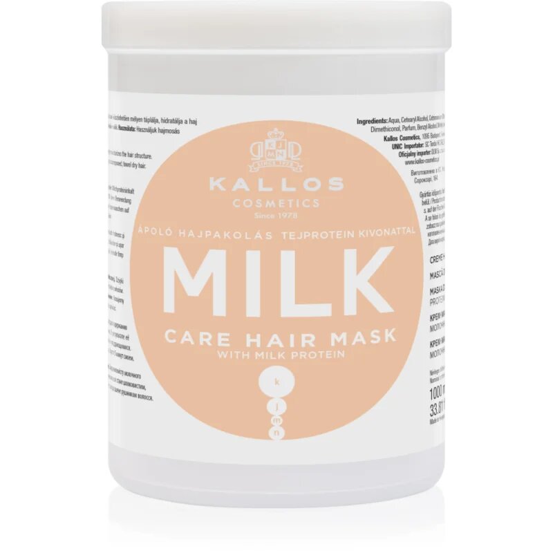 Kallos KJMN Professional Milk maszk tejproteinnel 1000 ml