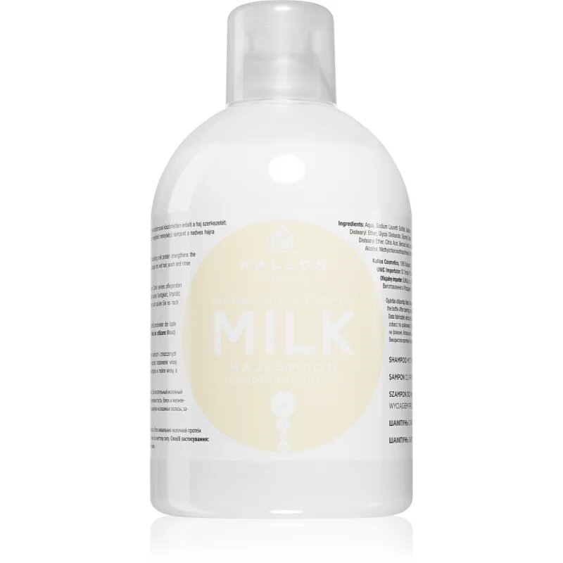 Kallos KJMN Professional Milk sampon száraz és sérült hajra 1000 ml